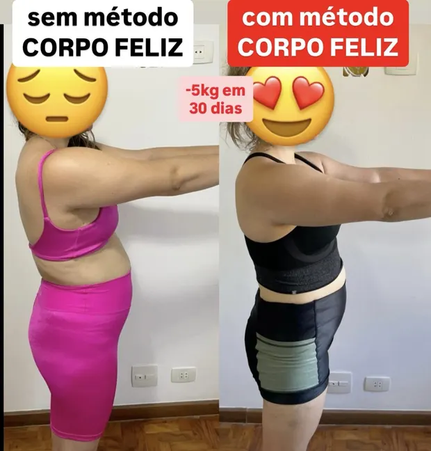 Antes e depois da aluna Célia